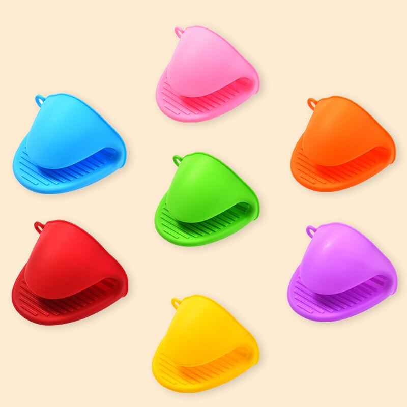 Gambar High Quality 1Pc Kitchen Baking Silica Gel Heat Insulation Clip Anti Scalding Non Slip Gloves Household Bowl Oven Microwave Oven 1 1
