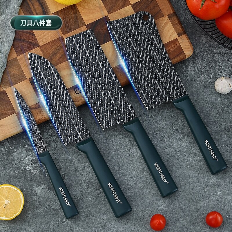 Gambar Kitchen knives suit baby see sharp knife honeycomb composite cutting meat fruit knife dormitory
