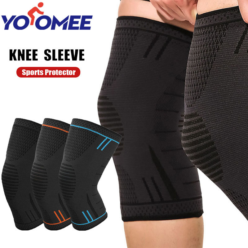 Yoomee 1 Pair Non Slip Silicone Sports Knee Pads Support for Running Cycling Basketball Fitness ，3D Support Outdoor Mountaineering Riding Gear，Arthritis&Injury Recovery Kneepad ราคา 178 บาท*ส่งฟรี