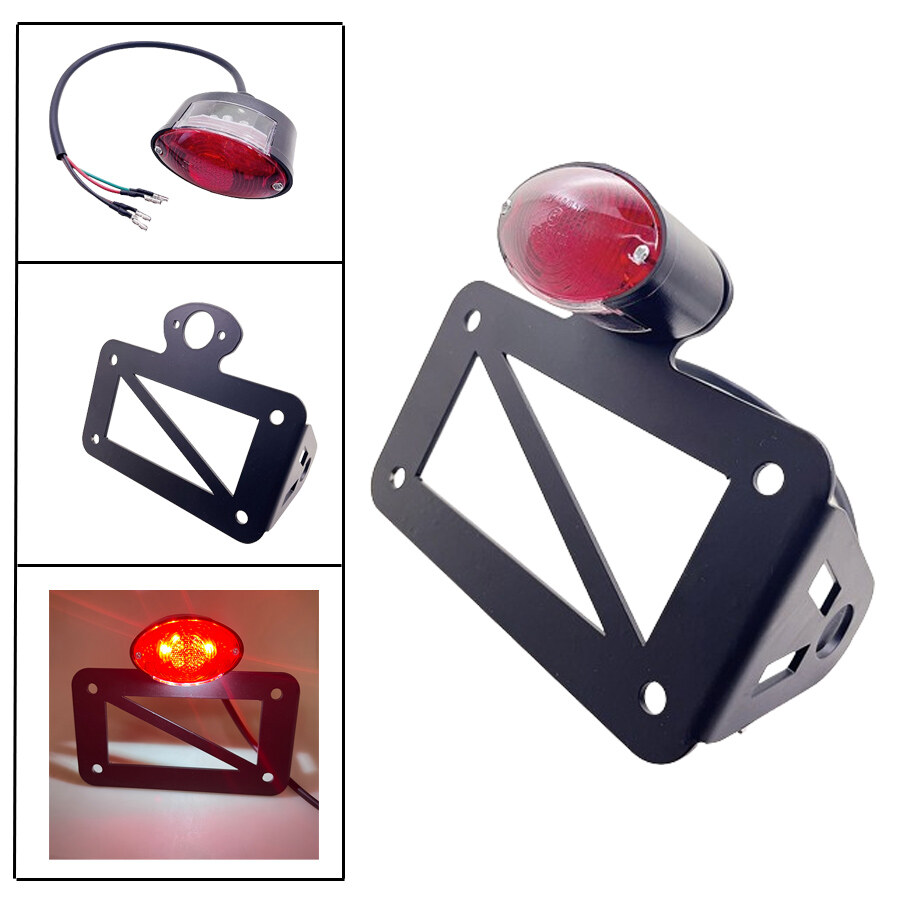Dẫn Giá Lắp một bên phía sau xe máy thông dụng đèn phanh với biển số xe số khung chủ xe máy đuôi thiết bị chỉ báo cảnh báo