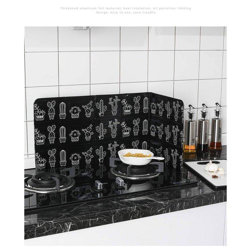 Green Kitchen Dining Wall Oil Splash Guard Aluminum Foil Gas