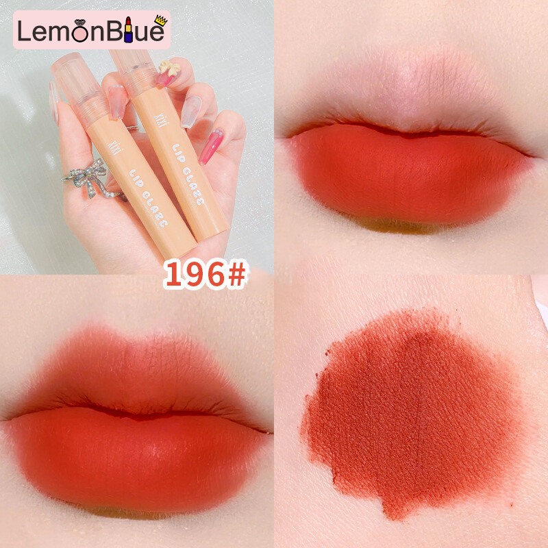 Gambar LemonBlue Velvety Lip Glaze Matte Moisturizing Lip Gloss Muddy Lip Stick Long Lasting Lip Glaze Lip Stick Gift for Women Girls 2.5g Velvety Moisturizing Muddy Long Lasting Matte Moisturizing Lip Gloss Muddy Lip Stick Long Lasting Cosmetics