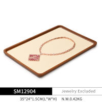 Oirlv Wooden Ring Earrings Storage Holder Bracelet Necklace Display Stand Jewelry Organizer Tray