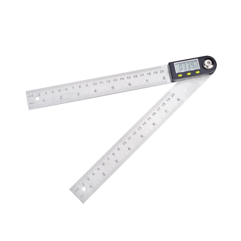 Đồng hồ đo công cụ tìm góc kỹ thuật số điện tử 0-200mm/300mm thước đo góc xoay thép không gỉ thước đo góc đo độ nghiêng