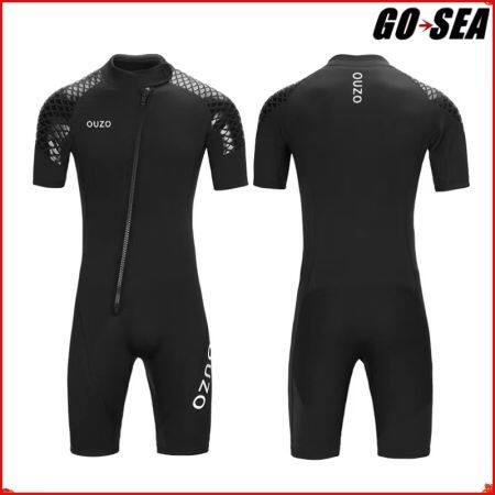 OUZO 3MM Neoprene Short Sleeve Wetsuit for Diving and Surfing