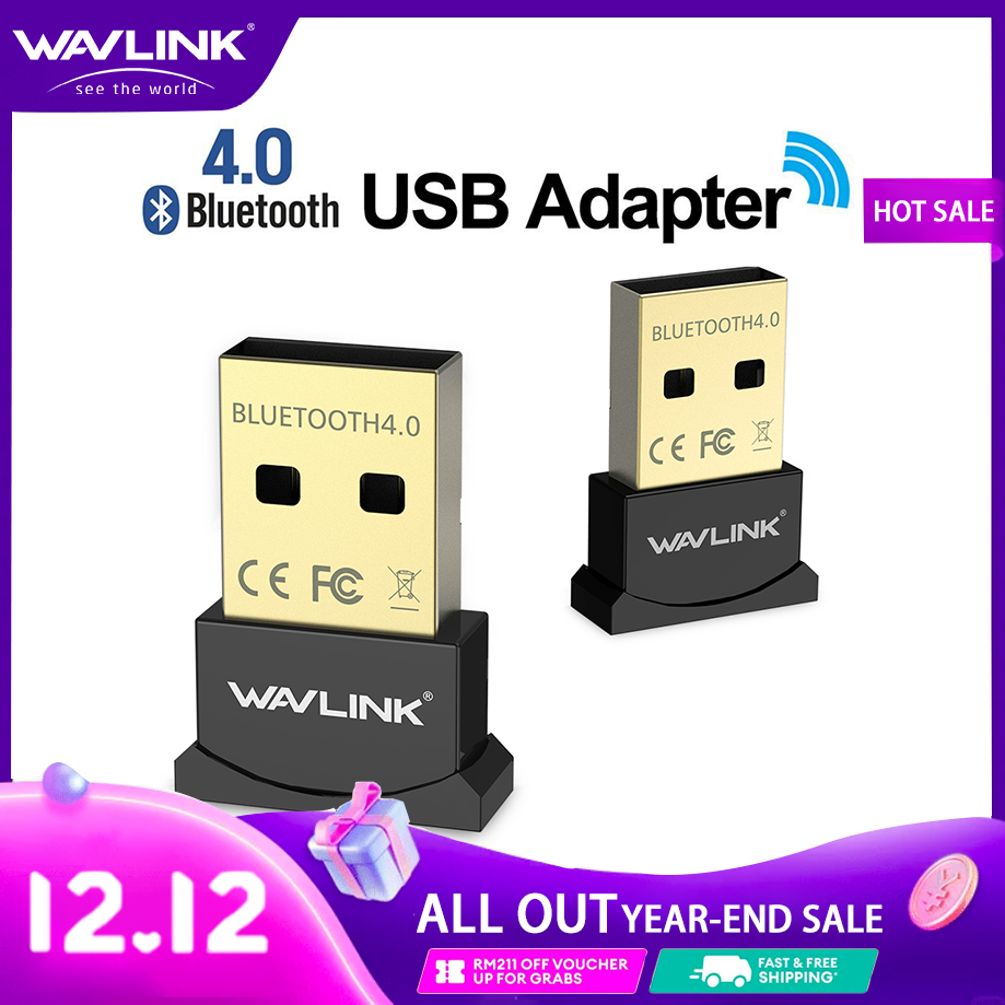 Wavlink Bluetooth CSR 4.0 Dongle, bộ chuyển đổi USB năng lượng thấp, phích cắm mạ vàng và chơi Micro thiết bị tiếp hợp cho máy tính để bàn, máy tính xách tay, Máy tính để bàn hỗ trợ Windows 7/8/8.1/10