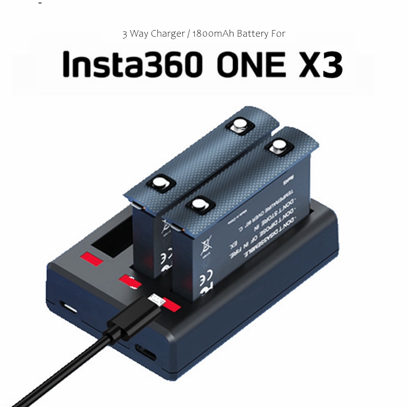 3 khe cắm mới/bộ sạc usb kép/sạc pin cho insta 360 one x3 bộ sạc pin insta360 one x3 phụ kiện máy ảnh toàn cảnh