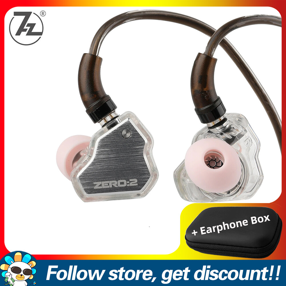 7Hz x Crinacle Zero II IEM Wired Earbuds Add Faaeal PU Square Storage Box 10mm Dynamic Driver 32 Ohm