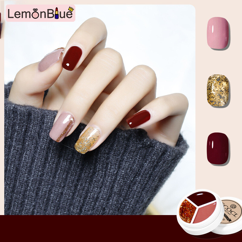 Gambar LemonBlue Gel Nail Polish Colorful Solid Nail Polish Cream Professional Manicure Supplies Gel Nail Polish Women Girls Colorful Solid Nail Polish Cream Professional Manicure Supplies Easy to Use Great Gifts