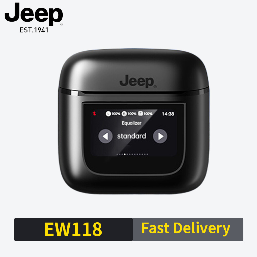 Jeep EW118 ANC Wireless Bluetooth Earphone 5.4 TWS Touch Screen Bluetooth Headset Noise Cancelling Bluetooth Earbuds High Quality Sound HIFI Surround Stereo Sound Long Battery Life In-ear Headphones with Mic, Suitable for Game,Music,Fitness and Work ราคา 699 บาท*ส่งฟรี