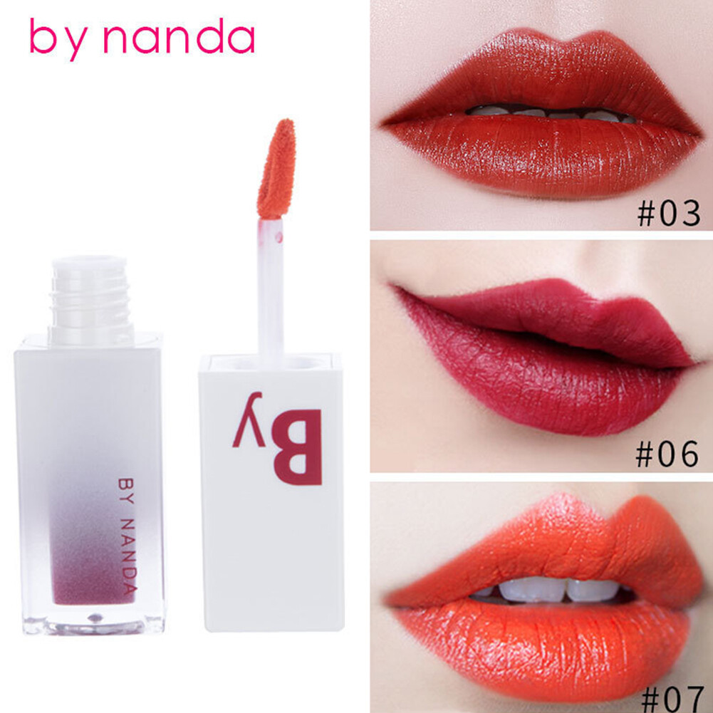 Gambar LemonBlue Waterproof Liquid Lipstick Moisturizing Long Lasting Lipgloss Makeup Cosmetic Waterproof Lipstick Women Girls Makeup Moisturizing Long Lasting