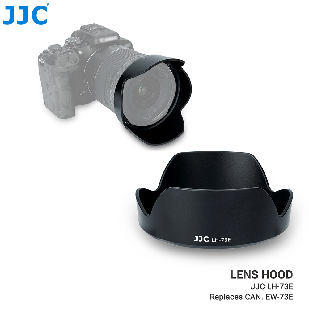 Loa che nắng có thể đảo ngược jjc ew-73e dành riêng cho lon. ống kính rf 15-30mm f4.5-6.3 is stm, có thể thay thế. ew-73e