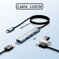 Lemorele TC57 TC53 Hub USB C 3.0-Bộ Chuyển Đổi USB C Vỏ Nhôm Dữ Liệu 4 Cổng Hub USB Với 1 * USB 3.0 Và 3 * USB 2.0 Cho MacBook iPad PS4 Xbox Windows IOS Android V. V.