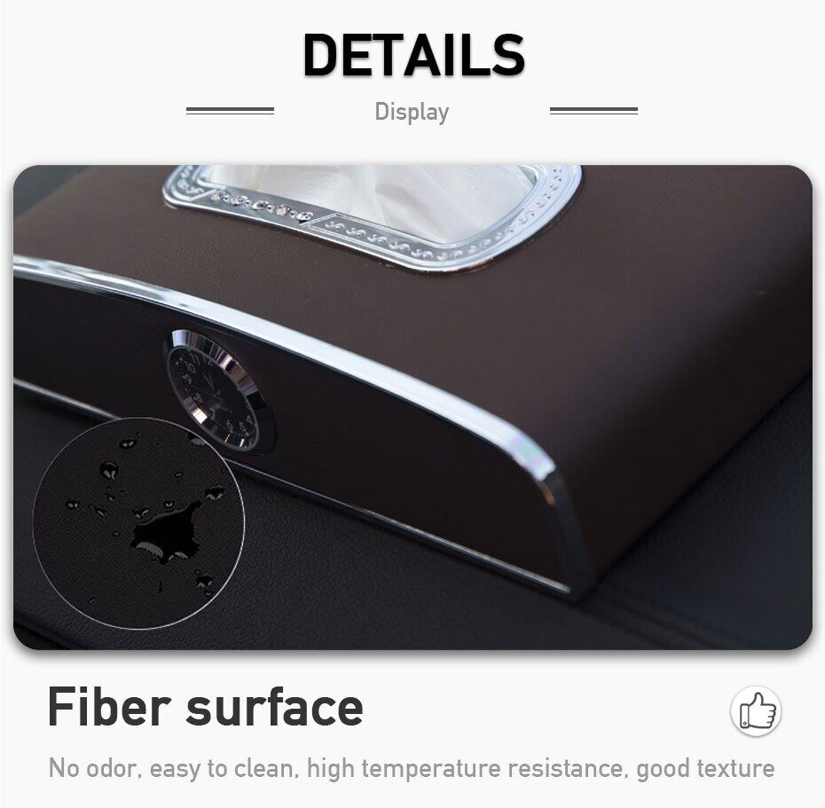 Jual Rmj Home Luxury Car Tissue Holder Microfiber Leather Napkin Holder