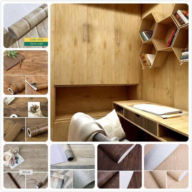 Hot Wood Texture Pvc Waterproof Self Adhesive Wallpaper Sticker