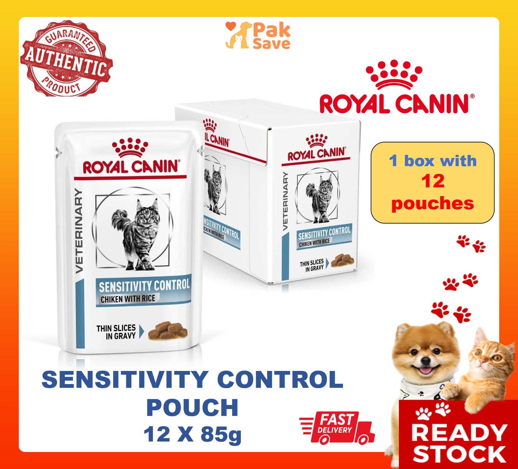Royal Canin Veterinary Sensitivity Control Wet Cat Food Pouches