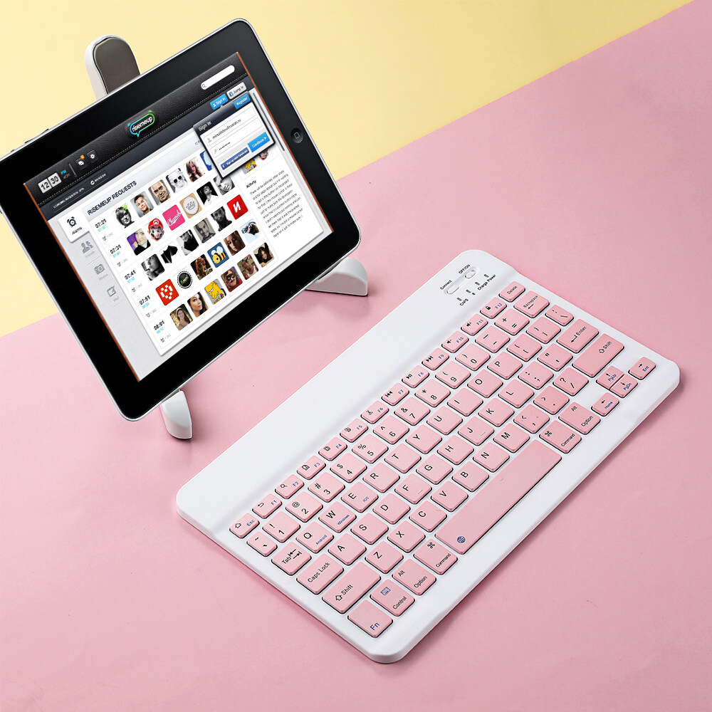 rovtop bàn phím không dây bluetooth thông dụng-bàn phím dành cho windows mac android ios điện thoại ipad máy tính bảng chuột bluetooth bàn phím ipad màu không tiếng ồn nhỏ 5