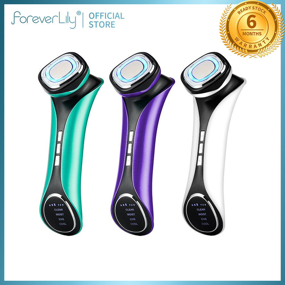 Gambar foreverlily Mini Hot Cold Face Massager Face Lifting Tighten Wrinkle Remover Beauty Care Tools