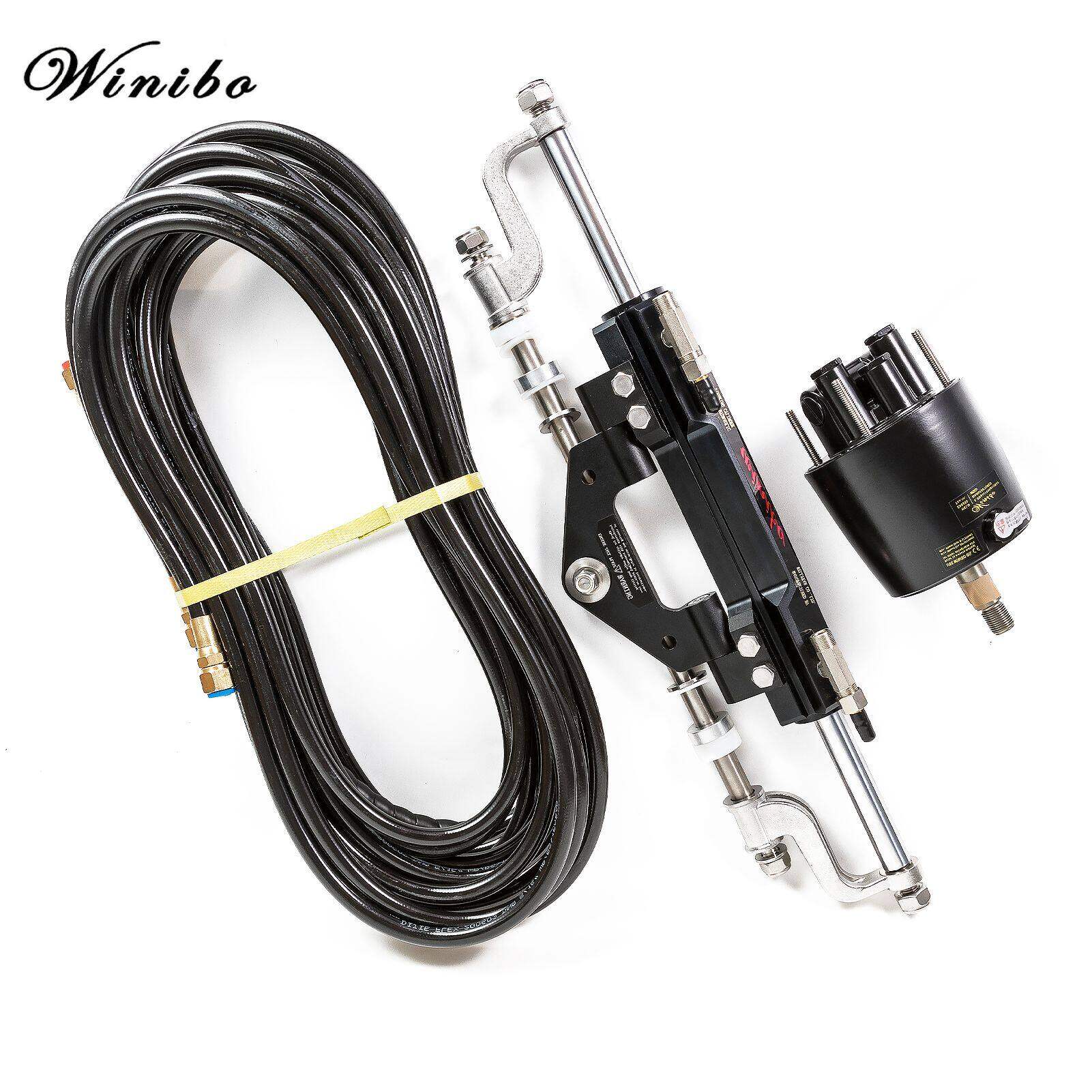 Winibo Outboard Hydraulic Steering Kit for Outboard Engines up to 300HP with Helm Pump, Cylinder and Tubes Kits ZA0350 ราคา 17,358 บาท*ส่งฟรี