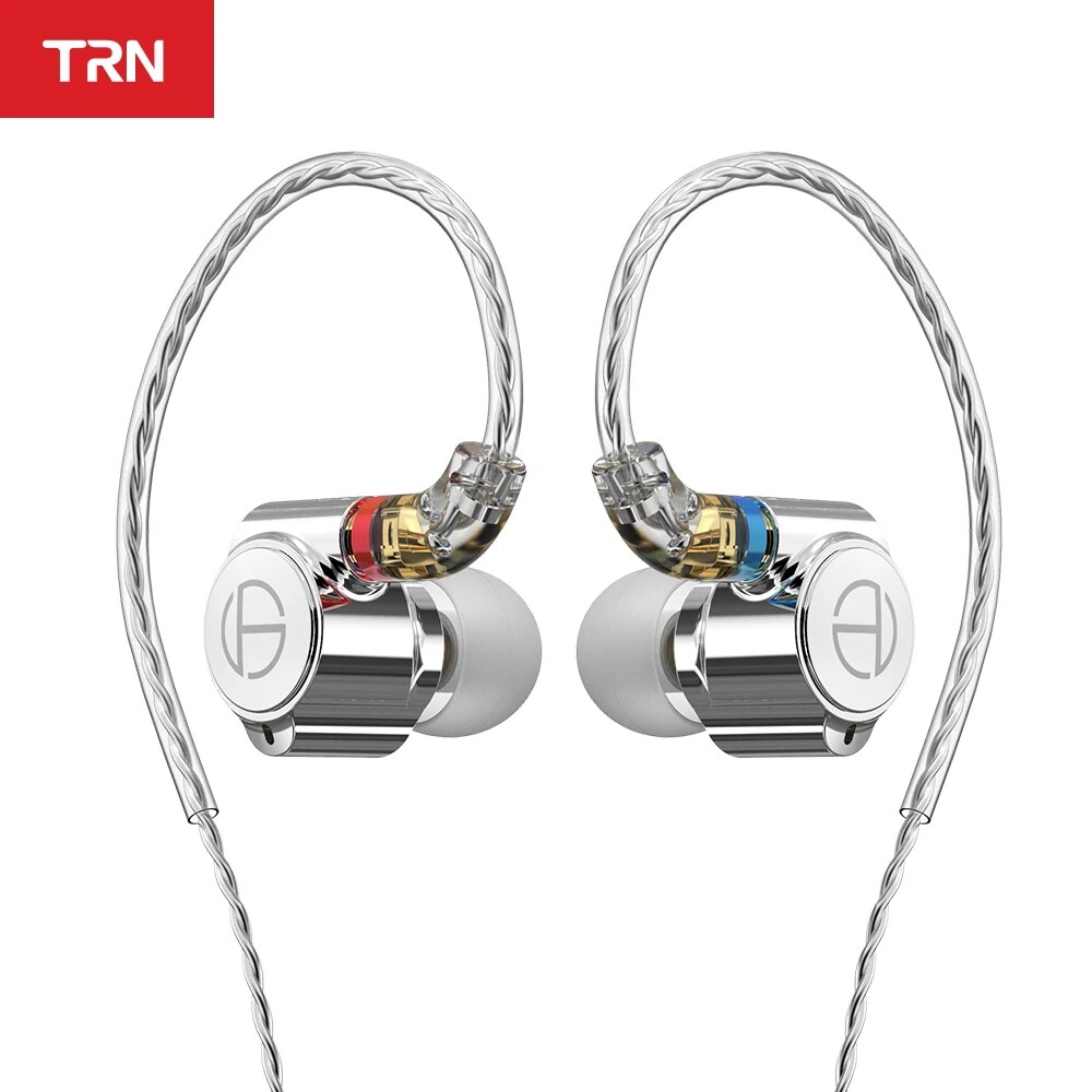 Tai nghe nhét tai trn ta1, tai nghe hifi knowles 1ba + 1dd drive tai nghe nhét tai kim loại với mmcx cáp mạ bạc trn vx ba8 v90s