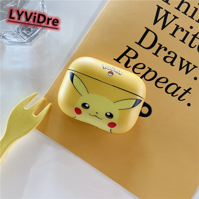 Quả Cầu Pokemon Pikachu Vẽ Tranh LYViDre Trường Hợp Quái Vật Nhỏ Túi Bọc Hộp Sạc Tai Nghe Không Dây Ốp Bảo Vệ Mềm Cho Apple AirPods Pro Vỏ AirPods 3 2 1