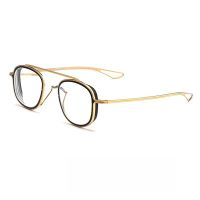FIRADA Fashion Comfortable Glasses Retro Pure Titanium Unisex Eyewear Luxury Prescription Eyeglasses Frame For Men Women DTX118S