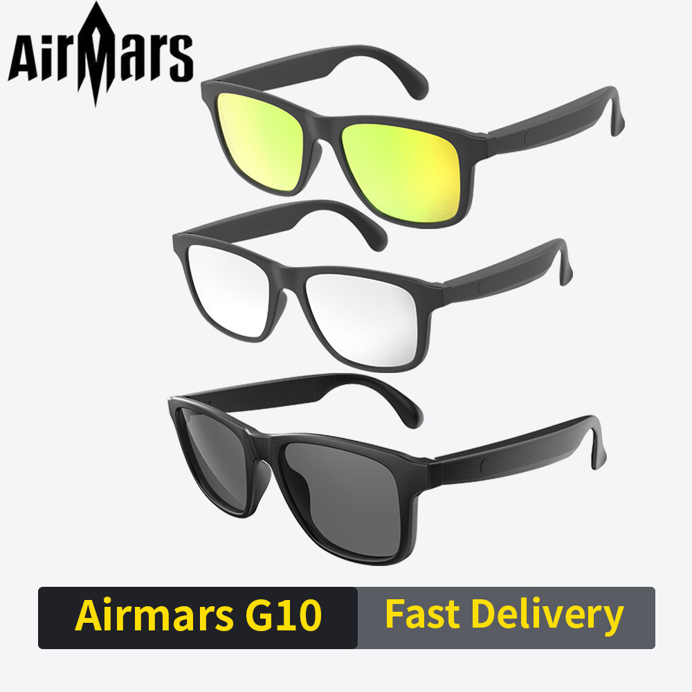 Airmars G10 Smart Glasses Headset Wireless Bluetooth Sunglasses Outdoor Sport earphone Calling Music Anti-Blue Eyeglasses wireless bluetooth earphone ราคา 517 บาท*ส่งฟรี