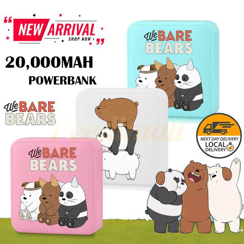 [ Local Delivery ] We Bare Bears Cartoon Mini PowerBank 20000mAh Ultra ...