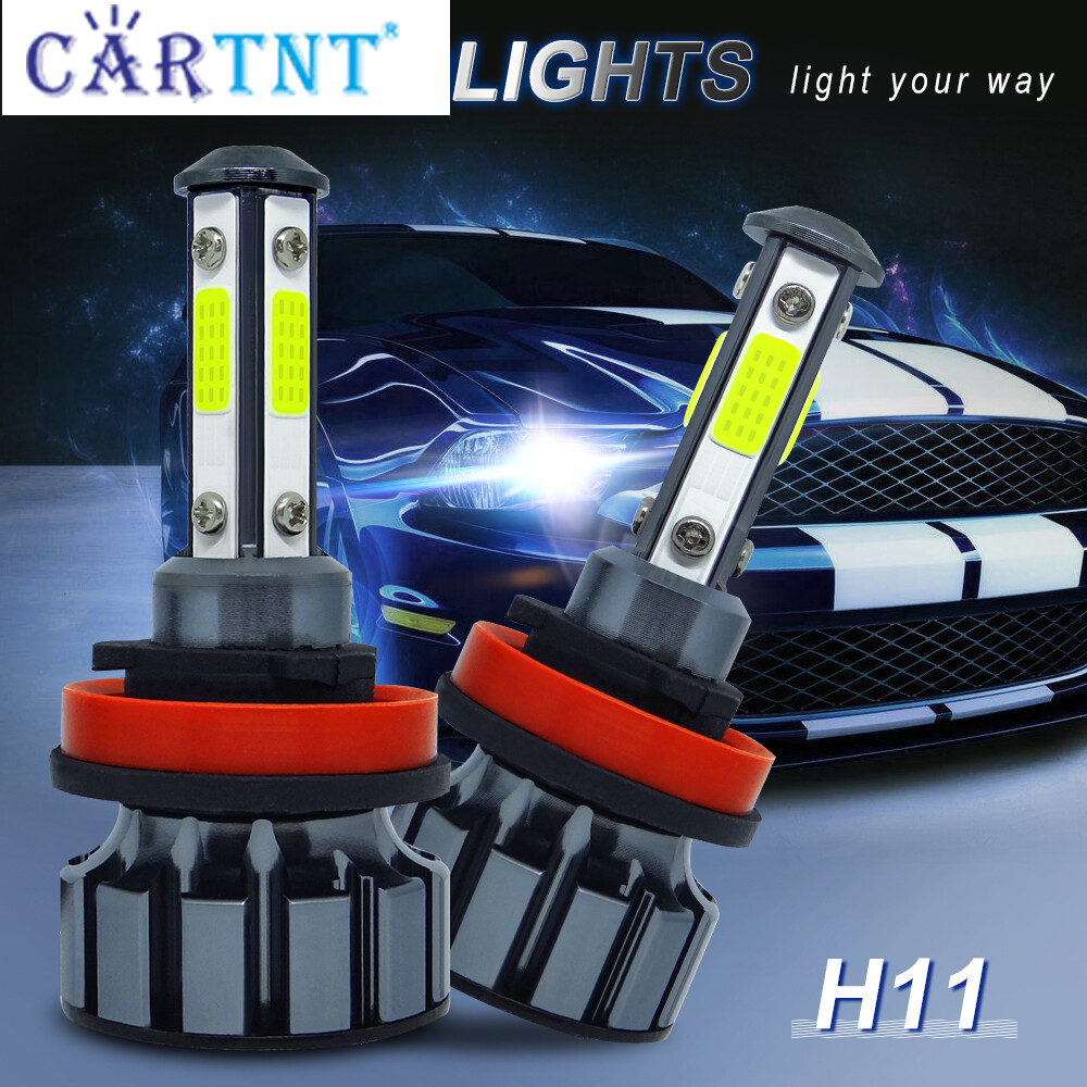 Cartnt 1 cặp đèn led mini siêu sáng h7 h11 9005 hb3 9006 hb4 9012 hir2 h8 h9 đèn pha ô tô bóng đèn led 6000k đèn 12v đèn sương mù