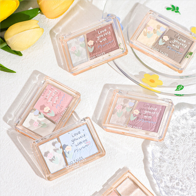 Beautybigbang phấn tạo khối má hồng 2in1 kèm phấn bắt sáng