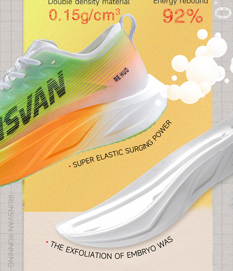 IRUNSVAN Heat 2.0 professional marathon running shoes men full length carbon fiber board sports shoes women ultra light breathable shock-absorbing long-distance running training shoes 24066 · v6