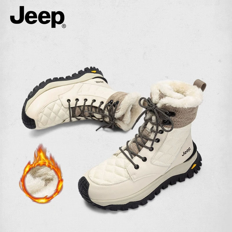 Jeep spirit mary jane Outdoor winter new style with plush thick sole warm Martin boots anti slip women's shoes ราคา 4,660 บาท*ส่งฟรี