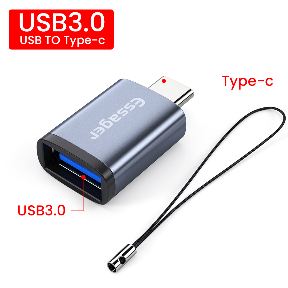 Essager Bộ Chuyển Đổi OTG USB Type C Bộ Chuyển Đổi Type-C USB C Đầu Đực Sang USB 3.0 Đầu Cái Cho Mac