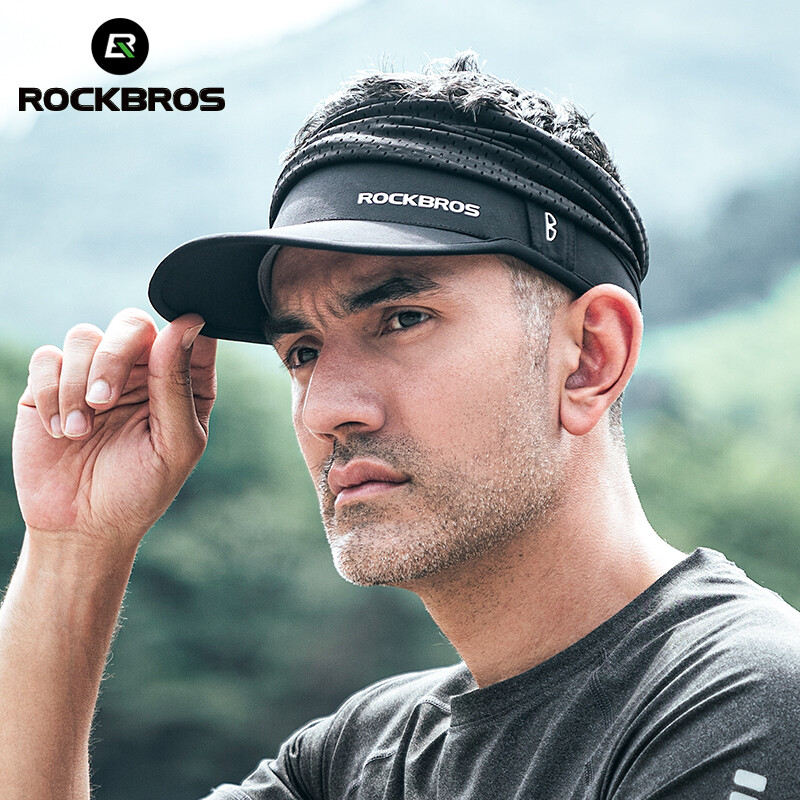 ROCKBROS Summer Sunscreen Cap Cool Breathable Bike Headband Cap Unisex UV Protection Hiking Running Cycling Outdoors Sports Sun hat Cycling Equipment ราคา 314 บาท*ส่งฟรี