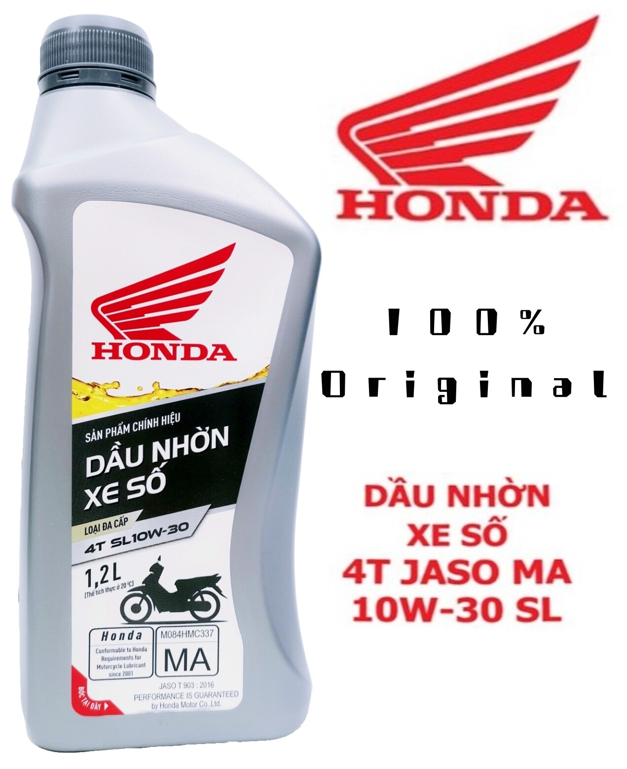 Original Honda Engine Oil Vietnam 4T SL 10W30 1.2 Liter Semi Synthetic Motorcycle RS150 RSX RS-X RS RS 150 CBR150 Etc