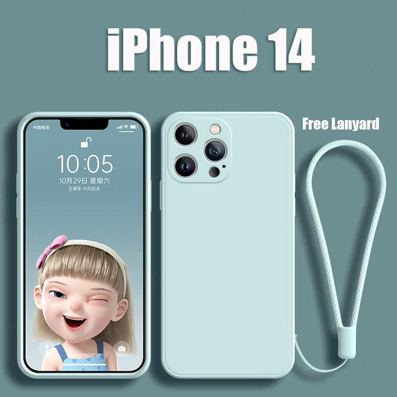 Norvik Gốc Silicone lỏng Nhung Ốp điện thoại Cho iPhone 15 14 13 12 11 XS Pro Max X XR 7 8 SE 2020 2022 Cộng Với Ống Kính vỏ điện thoại vỏ lưng bảo vệ chống sốc Với Dây I29-1