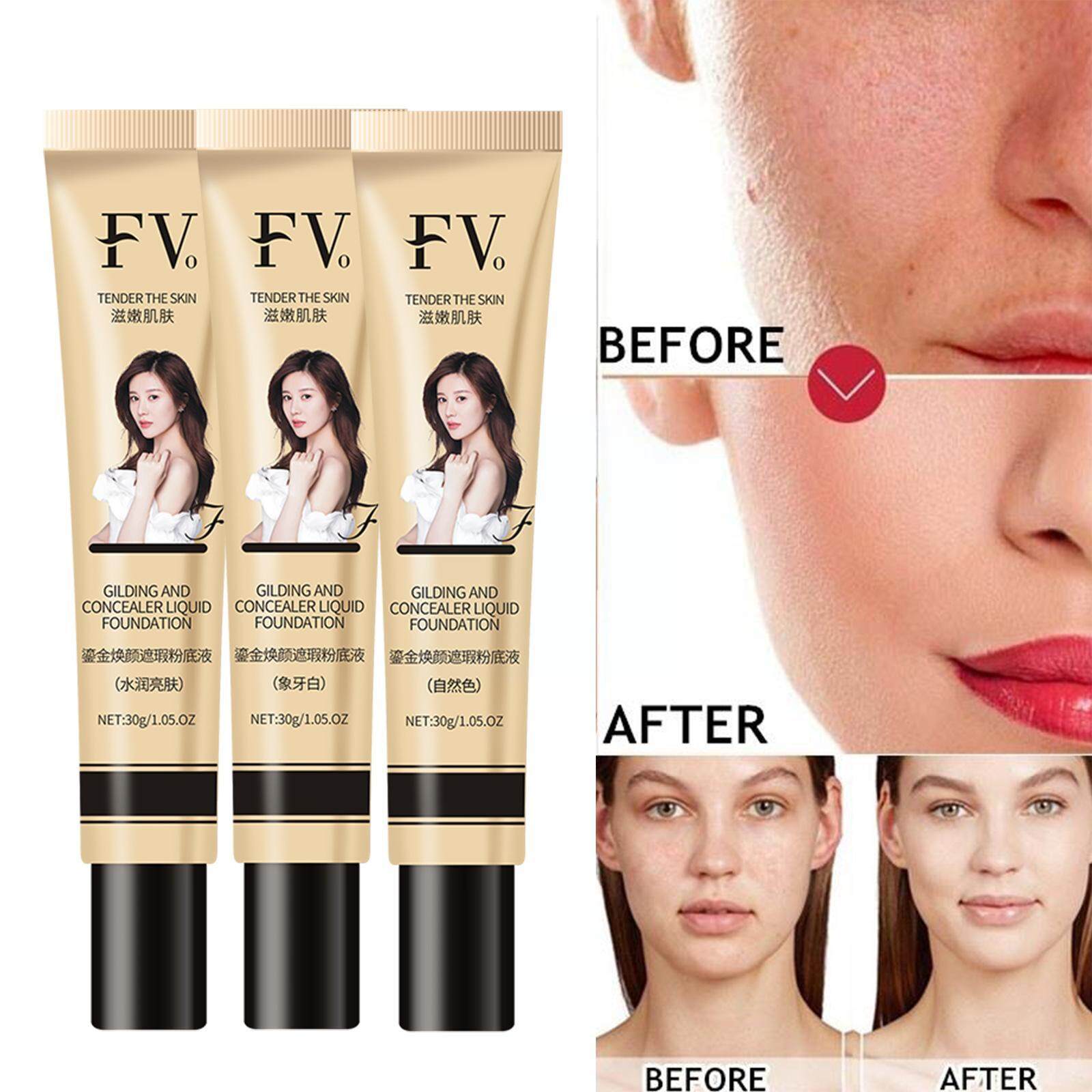 Fv Face Liquid Foundation 30g Base Cream Concealer Long Lasting Oil