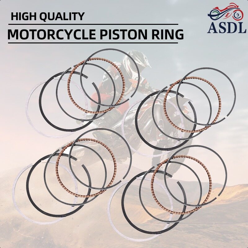 Asdl 4 bộ vòng piston xe máy STD 48.5mm 48.75mm 49mm 49.25mm 49.5mm cho Honda cbr250 mc14 1986 cb250 ngọc bích 1991 1994 13011-ky1-004