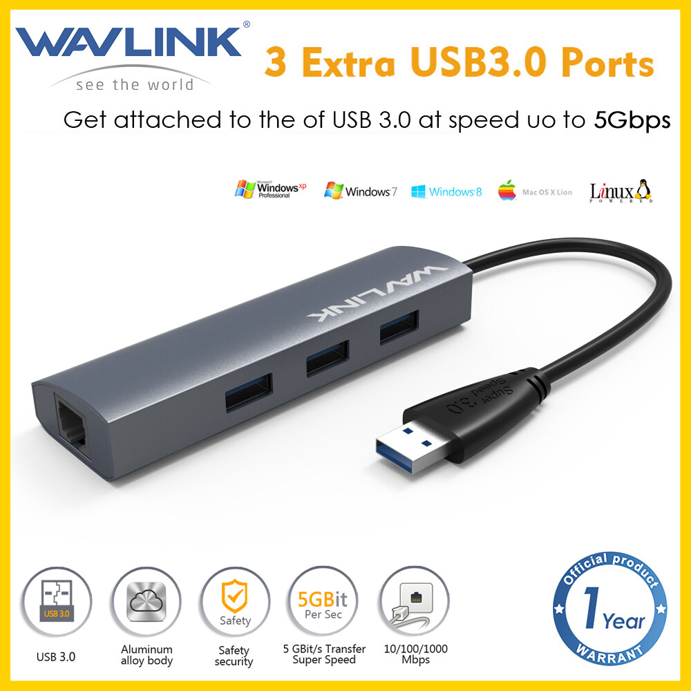 Wavlink USB C 3.1 Hub 4 In 1 Aluminum Hub USB Type-c to 3