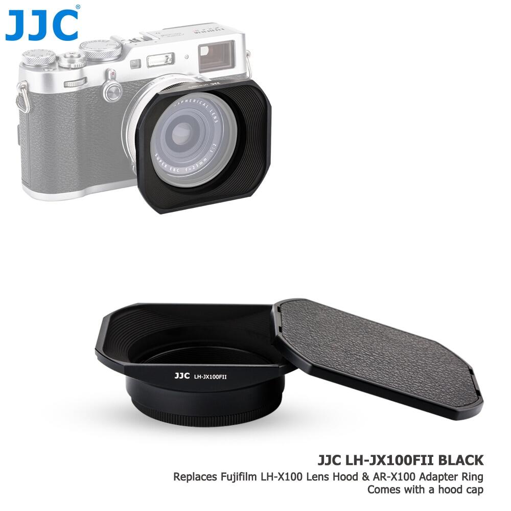 JJC Square Metal Camera Lens Hood for Fujifilm X100V X70 X100 X100S X100T  X100F Protector Adapter Ring Compatible 49mm Filter Cap | Lazada