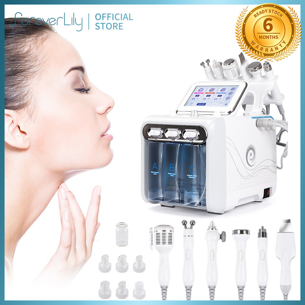 foreverlily Máy Làm Đẹp Chăm Sóc Da Hydro Dermabrasion Cầm Tay 6 Trong 1 Máy Phun Oxy Nước Hydro Diamond Peeling Microdermabrasion