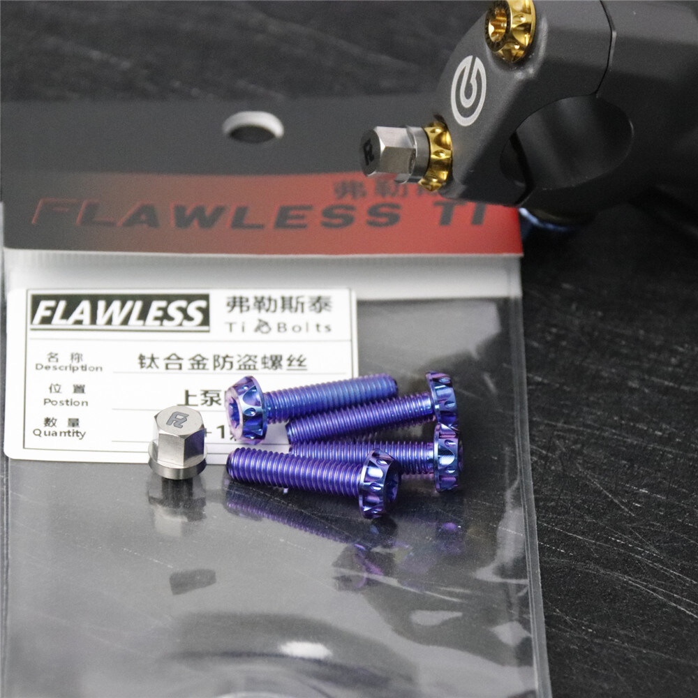 Flawless-Ti Bu Lông Chống Trộm Brembo Nissin 2 4 Piston Bộ Kẹp Phanh Bu Lông Chống Trộm Sau M8x20 M8