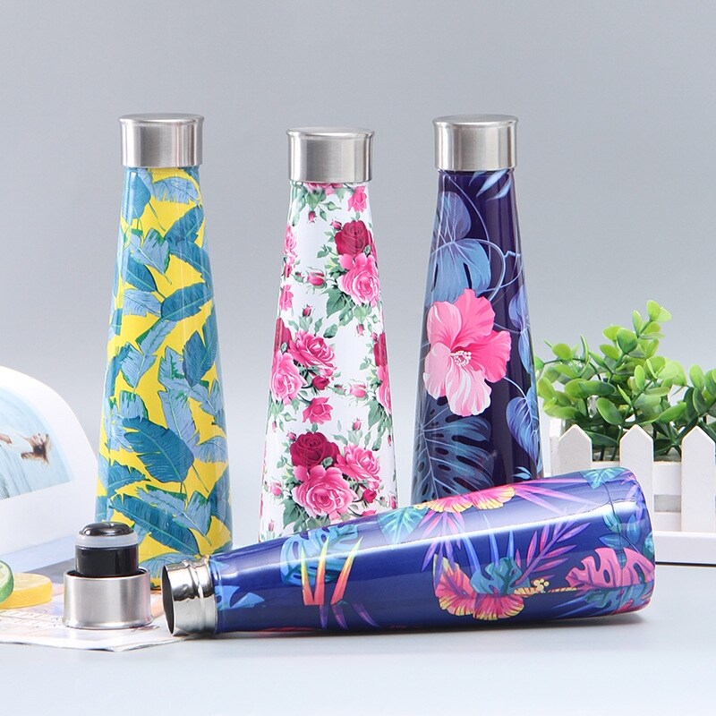 Gambar Logo Custom Sports Outdoor Thermos Stainless Steel Airless Bottle Coffee Cup Coffee Cup Large Capacity Water Bottle Tea Cup