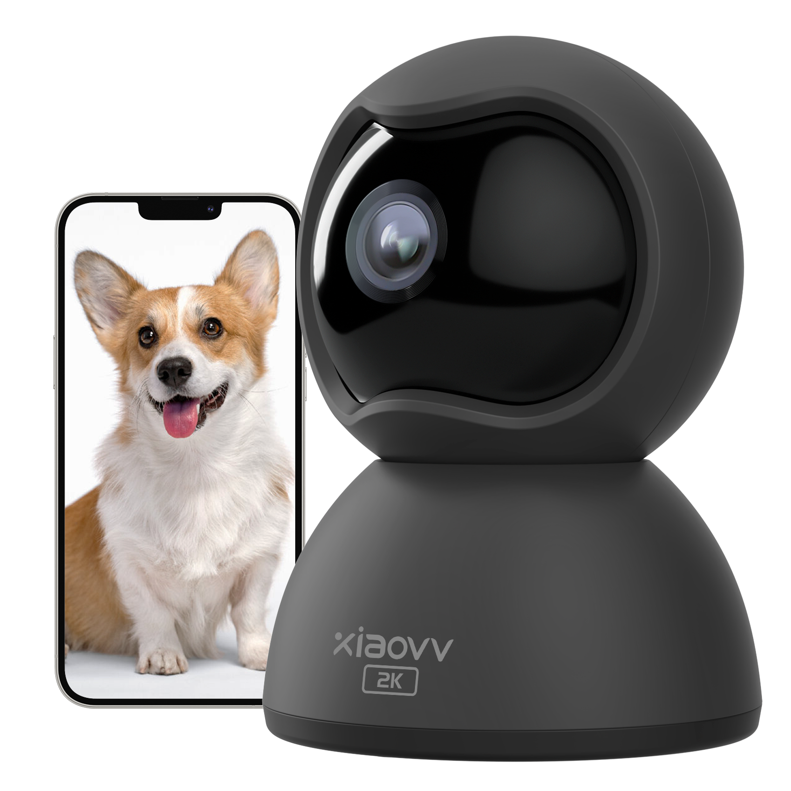 Xiaovv Q2 3MP High-definition Indoor Security Monitoring WiFi Camera Suitable for Home Security/Baby Monitor/Pet