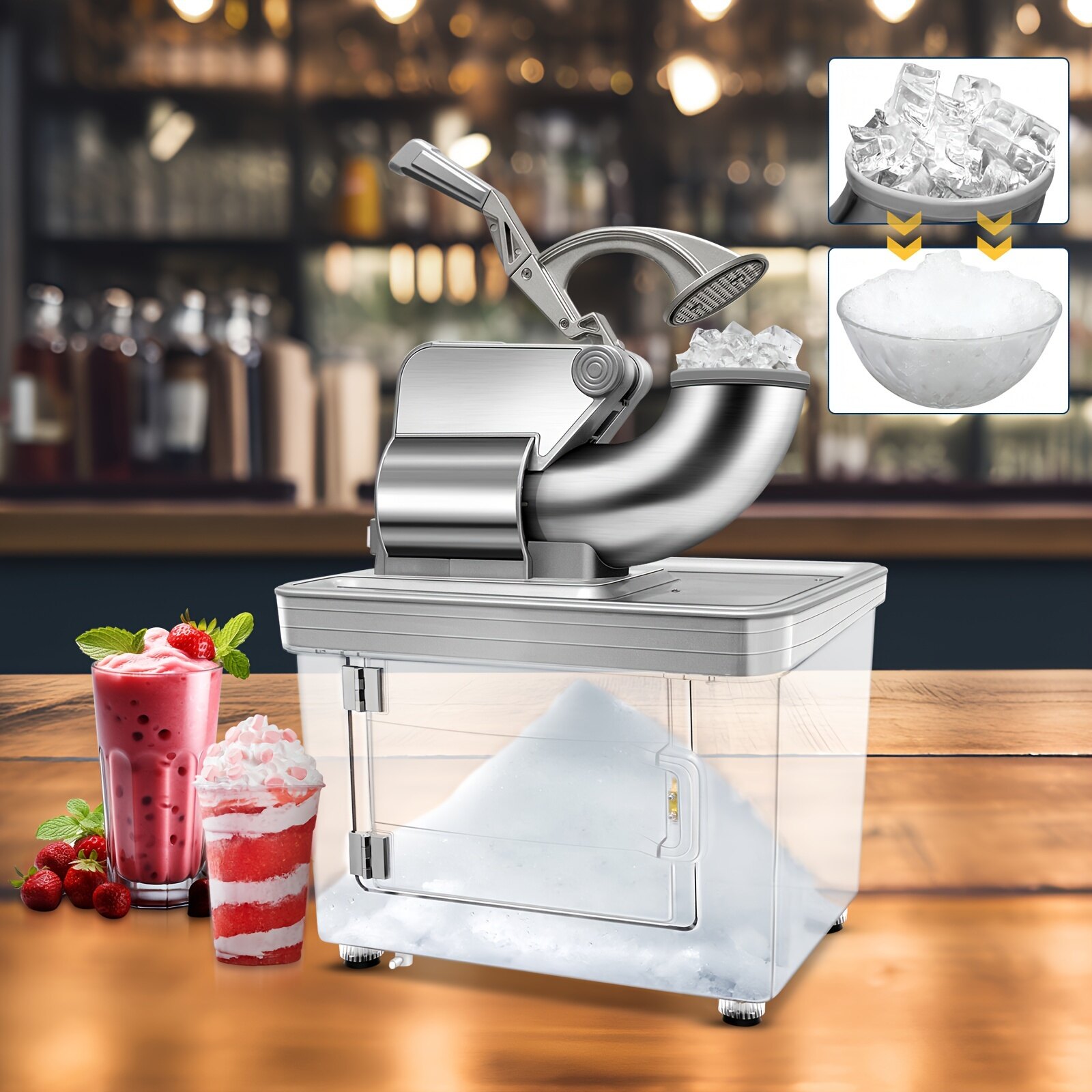 Elektrische ice crusher - 100KG/u - IJsbreker Machine - Ijscrushers