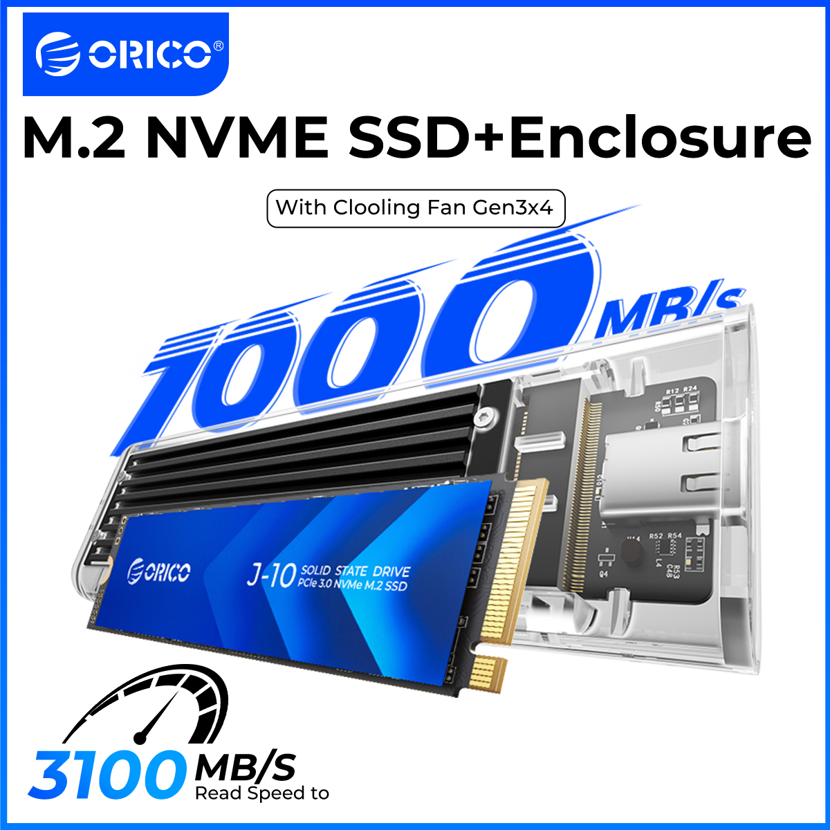ORICO 3100MB/S PCIe 3.0 M.2 NVMe SSD Gen3 x4 Internal Solid State Drive 512GB/1TB /2TB /4TB for Mobile Office Laptop Desktop PC ราคา 7,935 บาท*ส่งฟรี