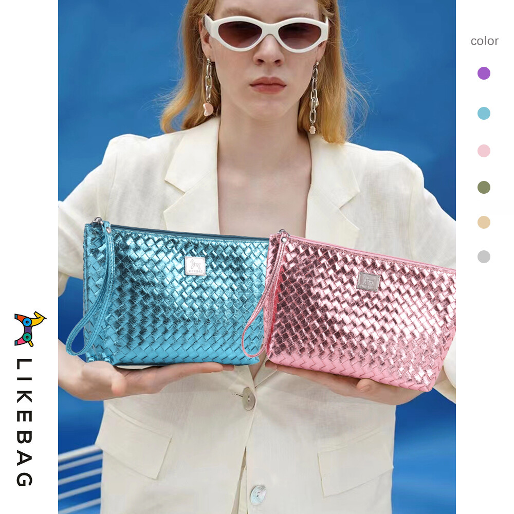Likebag túi dệt nữ thời trang túi xách túi mỹ phẩm túi du lịch dệt túi dệt đựng đồ di động túi dệt giặt được