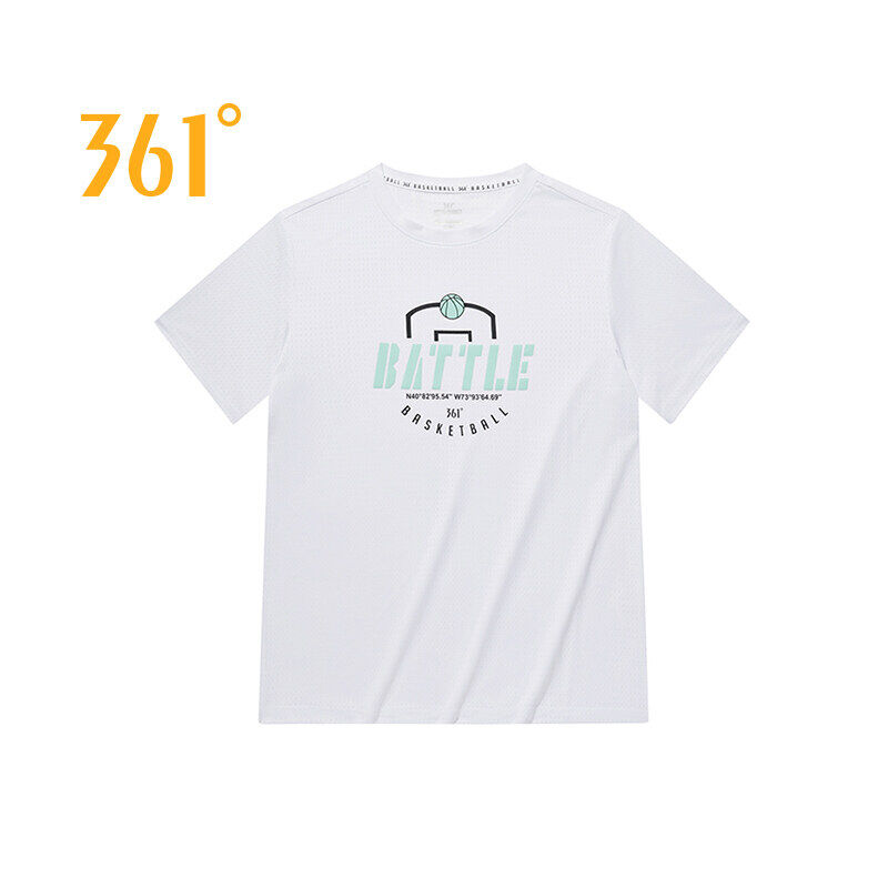 361 degrees áo thun thể thao tay ngắn tập luyện cho nam thường nhật thoáng khí thoải mái 552221113