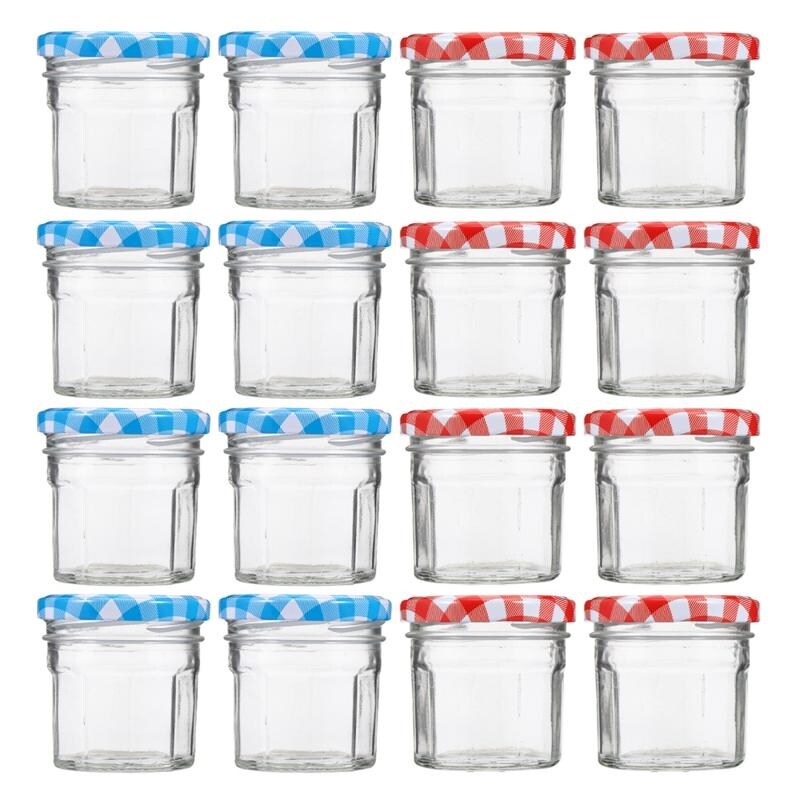 Gambar 12pcs100ml 50ml Glass Jam Honey Storage Jars Pickles Sealed Containers With Lid