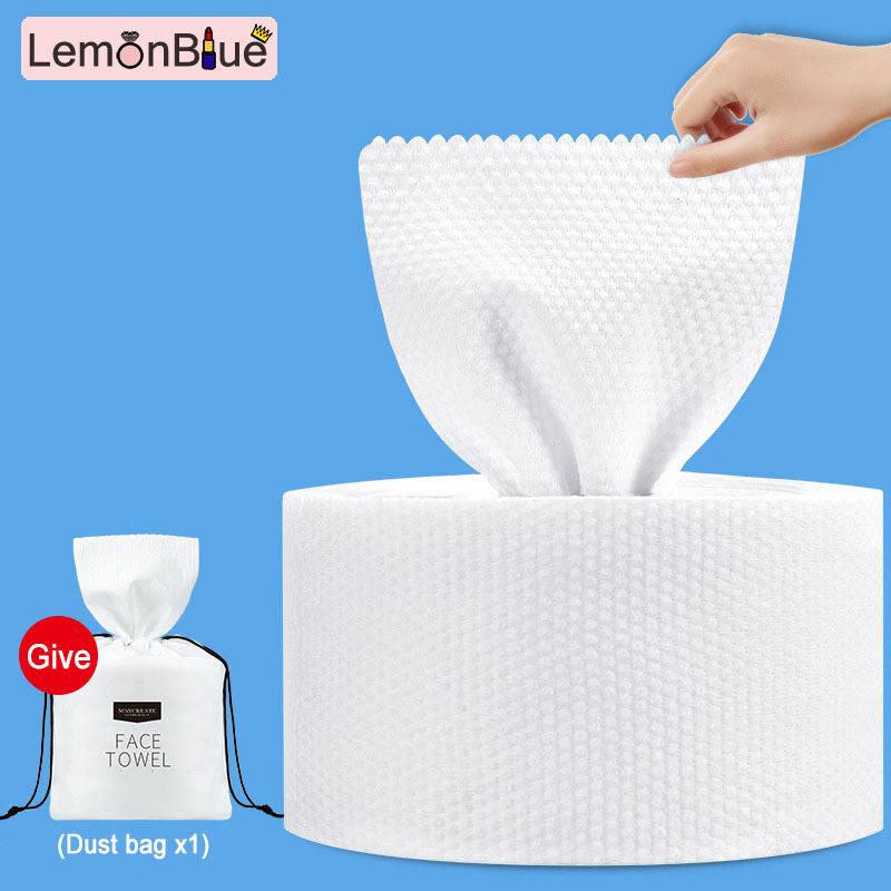 Gambar LemonBlue Disposable Face Towel Makeup Remover Cotton Cosmetics Beauty Cleaning Care Cotton Thickening Cotton Towel Makeup Beauty Cleaning Care Disposable Face Towel useful